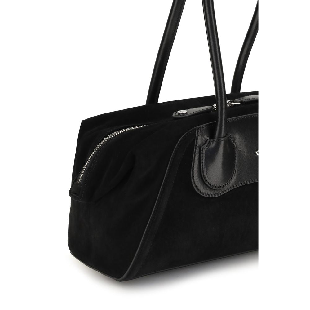 Vivienne Westwood Black Calf Leather Bos Taurus Shoulder Bag