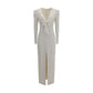 Alessandra Rich White Viscose Cocktail Dress