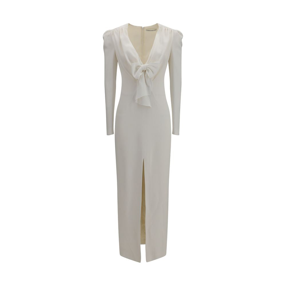 Alessandra Rich White Viscose Cocktail Dress