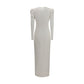 Alessandra Rich White Viscose Cocktail Dress