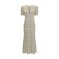Alessandra Rich Beige Silk Casual Dress