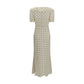 Alessandra Rich Beige Silk Casual Dress