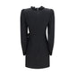 Alessandra Rich Black Silk Cocktail Dress