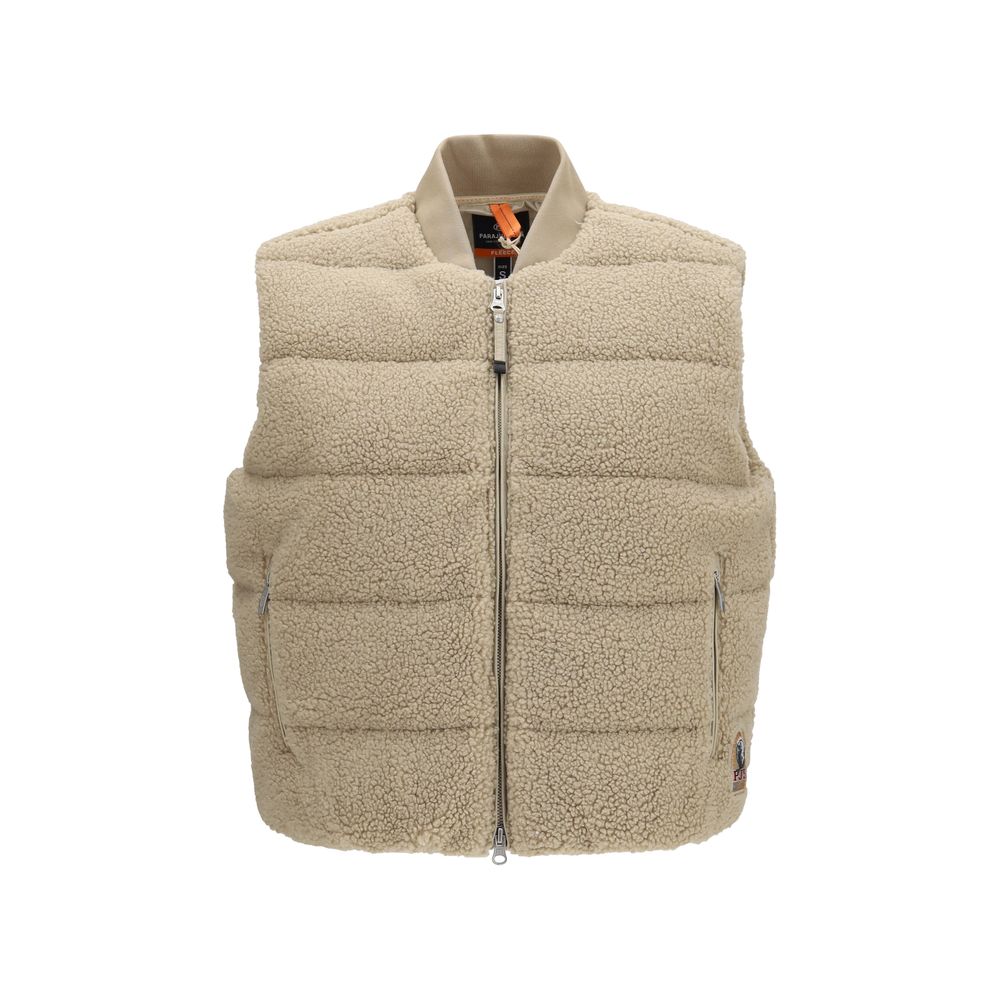 Parajumpers Beige Polyester Sleeveless Jacket