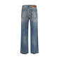Amiri Blue Cotton Straight-Leg Jeans