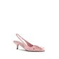 Prada Multicolor Satin Mid Heel Pumps