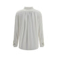 Ella White Silk Dress Shirt