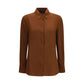 Ella Brown Silk Blouse
