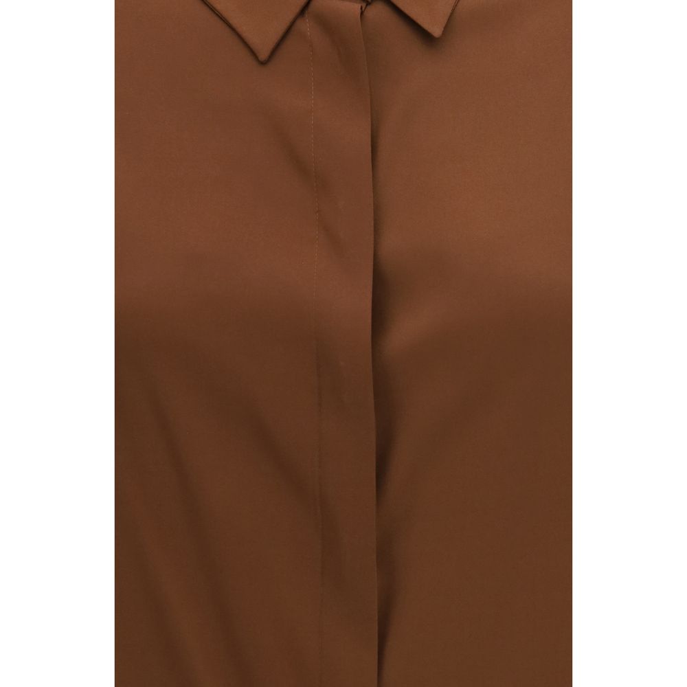 Ella Brown Silk Blouse