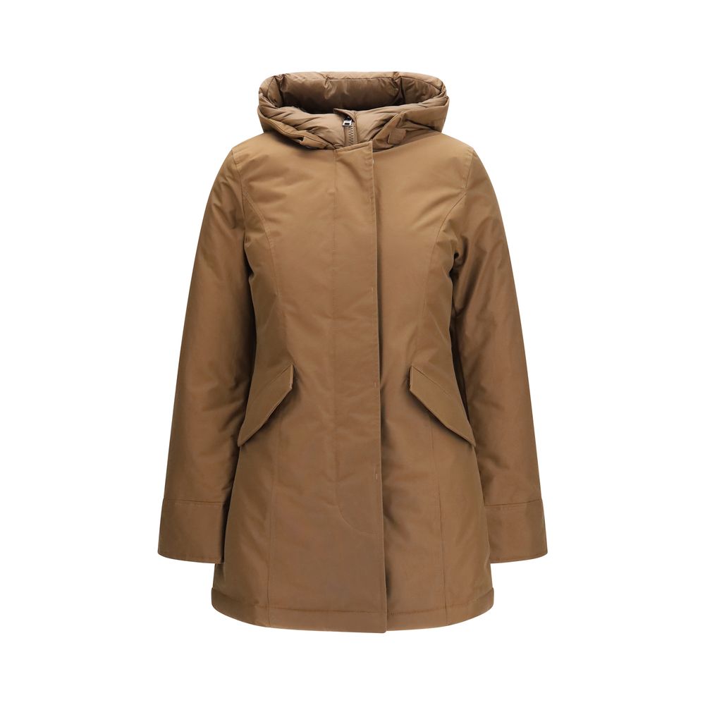 Woolrich Brown Cotton Parka