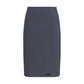 Miu Miu Gray Cotton Midi Skirt
