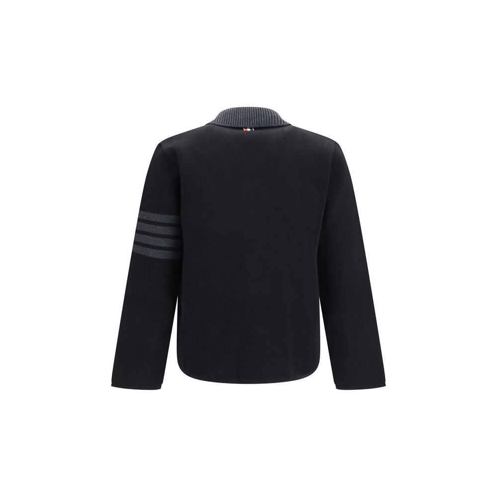 Thom Browne Black Wool Oves Aries Biker Jacket