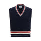 Thom Browne Blue Wool Oves Aries Sleeveles Sweater