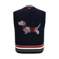 Thom Browne Blue Wool Oves Aries Sleeveles Sweater