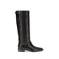 Prada Black Calf Leather Bos Taurus Ankle Boots