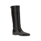 Prada Black Calf Leather Bos Taurus Ankle Boots