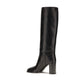 Prada Black Calf Leather Bos Taurus High Heel Boots