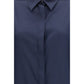Ella Blue Silk Dress Shirt