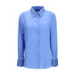 Ella Blue Silk Blouse