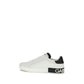 Dolce & Gabbana White Calf Leather Bos Taurus Low Top Sneakers