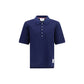 Thom Browne Blue Cotton Polo Shirt