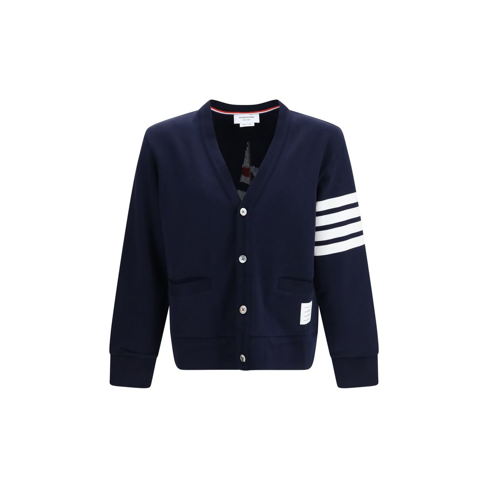Thom Browne Blue Cotton Cardigan