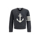 Thom Browne Gray Wool Oves Aries Sweatshirt