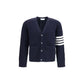Thom Browne Blue Wool Oves Aries Cardigan