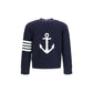 Thom Browne Blue Wool Oves Aries Cardigan