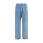 Thom Browne Blue Cotton Relaxed Fit Jeans