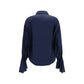 Ella Blue Silk Shirt