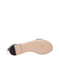 Tom Ford Green Leather Flat Sandals