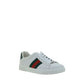 Gucci White Calf Leather Bos Taurus Low Top Sneakers
