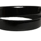 Dolce & Gabbana Black Patent Leather Gold Metal Buckle Belt