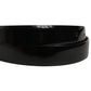 Dolce & Gabbana Black Classic Leather Gold Tone Buckle Belt