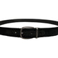 Dolce & Gabbana Black Cotton Metal Buckle Classic Men Belt