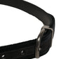Dolce & Gabbana Black Cotton Metal Buckle Classic Men Belt