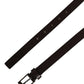 Dolce & Gabbana Brown Leather Double Wrap Metal Buckle Belt