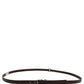 Dolce & Gabbana Brown Leather Double Wrap Metal Buckle Belt
