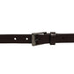 Dolce & Gabbana Brown Leather Double Wrap Metal Buckle Belt