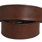 Dolce & Gabbana Belt Brown Leather Double Prong Metal Buckle