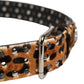 Dolce & Gabbana Brown Leopard Calf Hair Studs Metal Buckle Belt