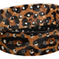 Dolce & Gabbana Brown Leopard Calf Hair Studs Metal Buckle Belt