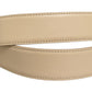 Dolce & Gabbana Beige Leather Silver Tone Metal Buckle Belt