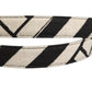 Dolce & Gabbana Black Ivory Silver Tone Metal Buckle Belt