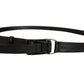 Dolce & Gabbana Men Black Nylon Webbing Plastic Buckle Belt
