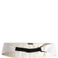 Dolce & Gabbana White Men Wide Waist Belt Cotton Cummerbund