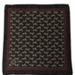 Dolce & Gabbana Black Horse Silk Pocket Square Foulard Scarf