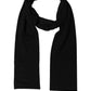 Dolce & Gabbana Black Wool Knitted Neck Shawl Foulard Scarf