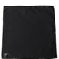Dolce & Gabbana Men Black Silk Pocket Square Foulard Scarf